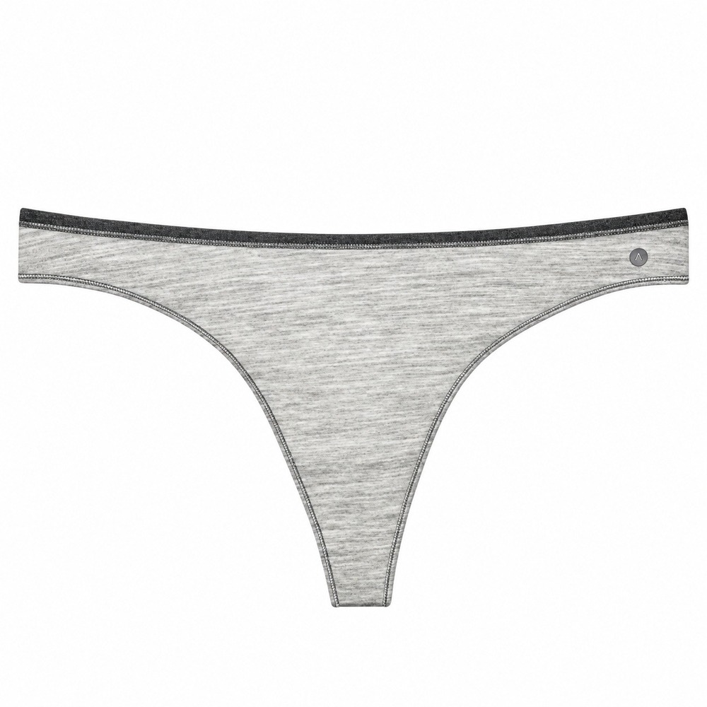 Allbirds Women's Trino Thong Underwear Boulder Gray XS Tencel Merino Minimalist